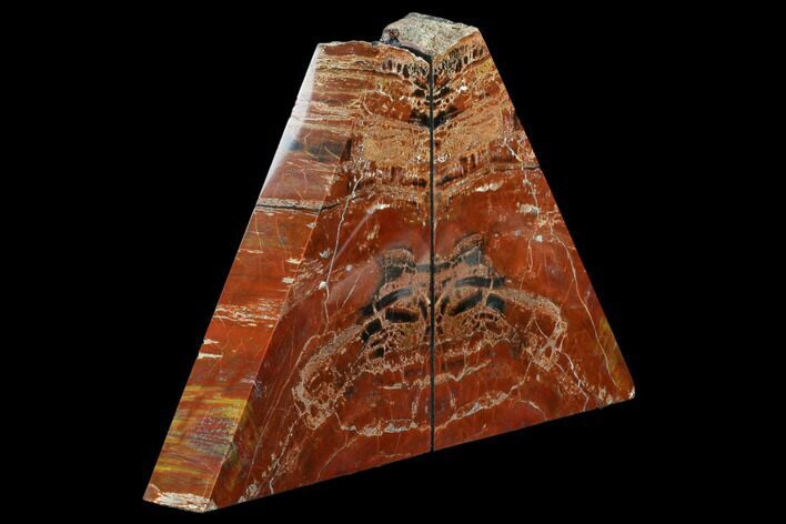 Arizona Petrified Wood Bookends - Red And Brown #123466